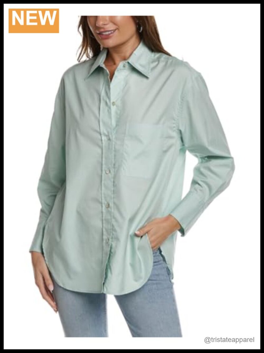 Oversized Cotton Button Up Shirt